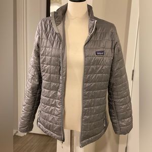 Patagonia grey gray women’s jacket Microsoft. Size L